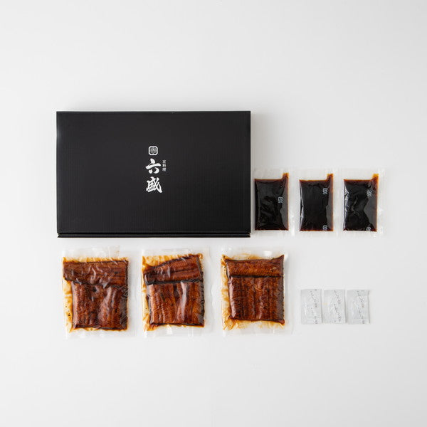 【お中元熨斗】京料理六盛国産うなぎ蒲焼 60g×3個セット