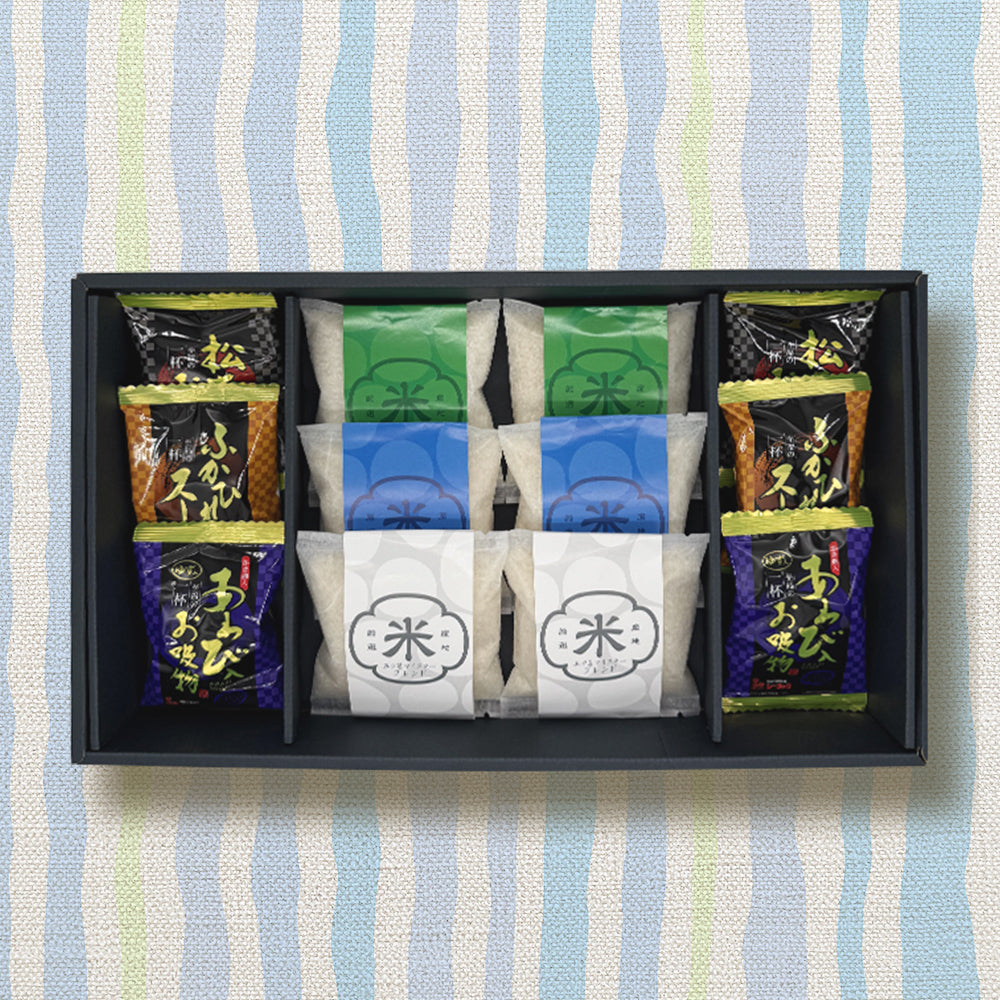 新潟米食べくらべ・お吸物ギフトセット（米6合・お吸い物）