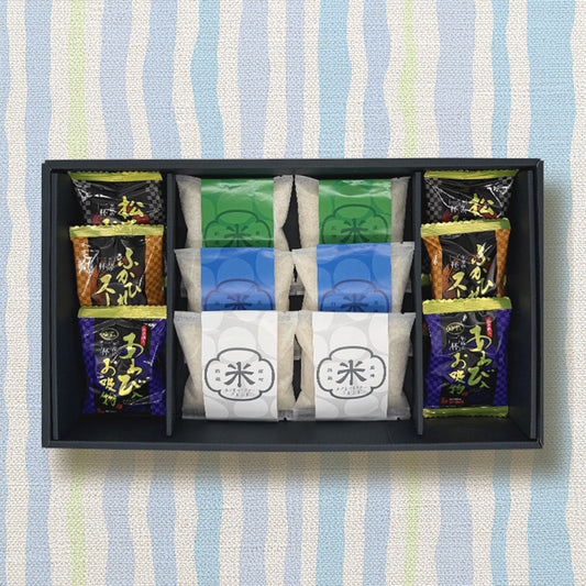 新潟米食べくらべ・お吸物ギフトセット（米6合・お吸い物）
