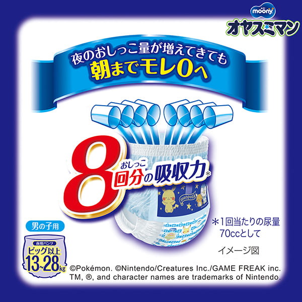 オヤスミマン 男の子 ビッグサイズ以上 22枚(3袋)