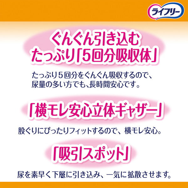 ライフリー 長時間あんしん 尿とりパッド 5回 36枚(3パック)