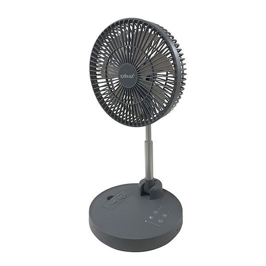 EXELUX コードレス静音サーキュレーター扇風機　グレー 25cm　PAN-EC10-GY