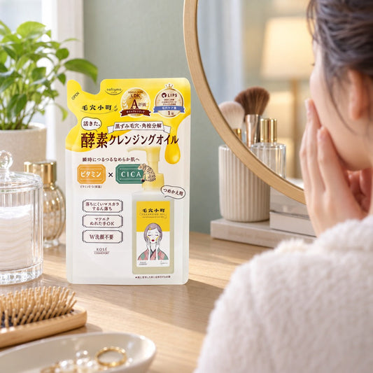 ソフティモ　毛穴小町　酵素クレンジングオイル　詰替え　130ml【4個】