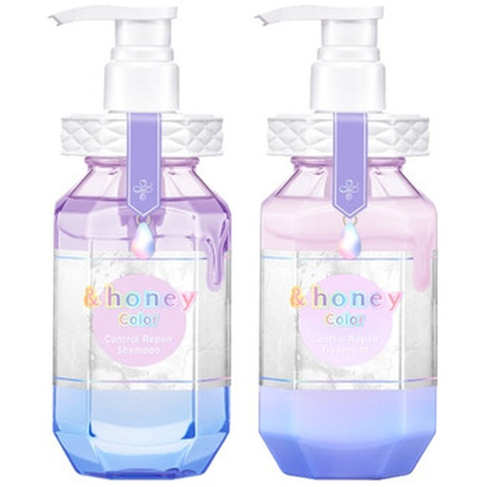 &honey Color(アンドハニー カラー)　コントロールリペア　シャンプー＆トリートメント　本体セット　440ml、445g【4個】