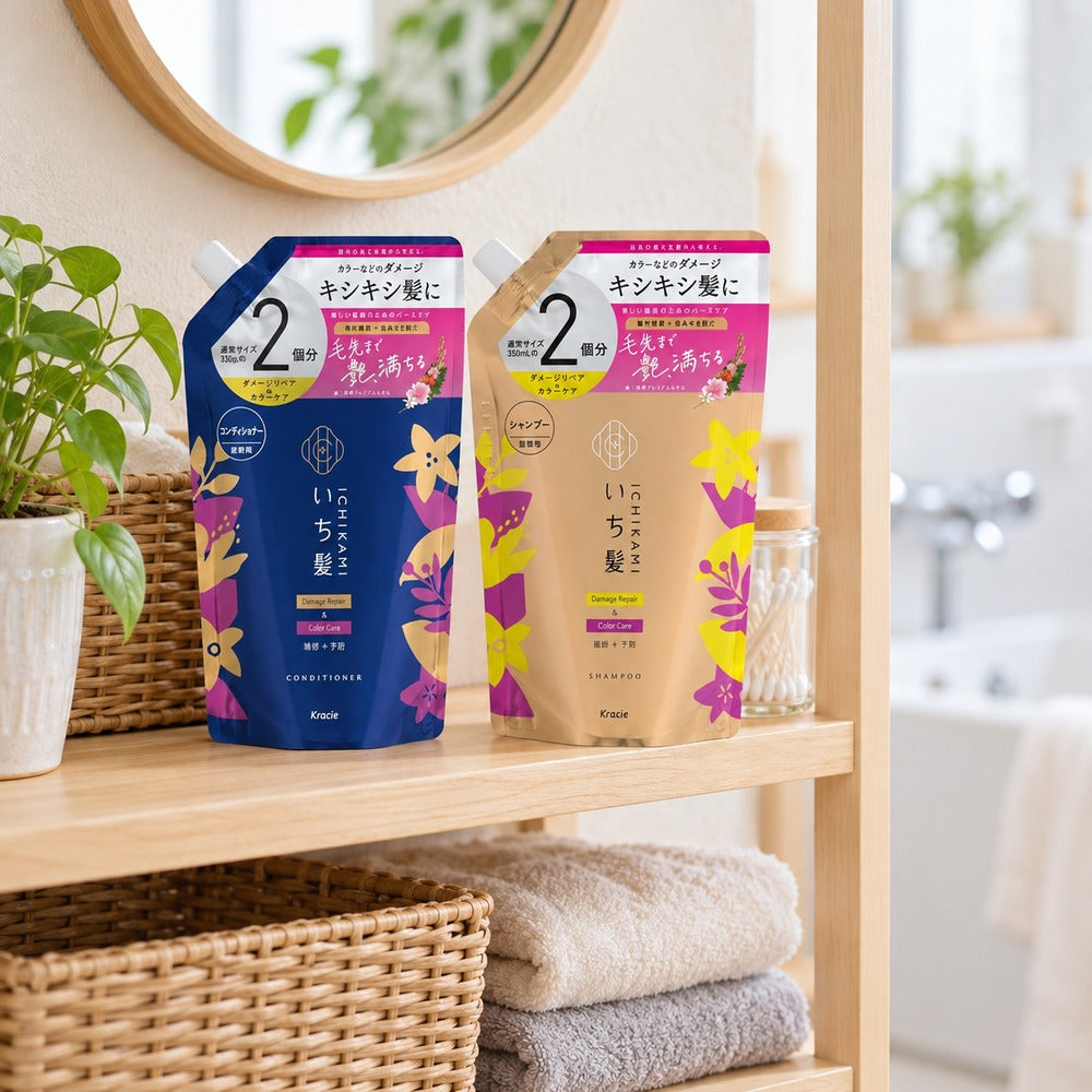 いち髪　ダメージリペア＆カラーケア　シャンプー＆コンディショナー　大容量詰替えセット　各660ml【12個】