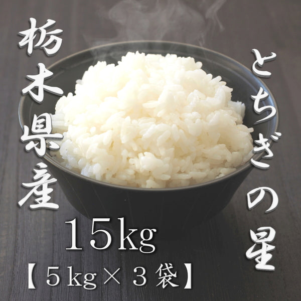 栃木県産とちぎの星 5kg×3袋（合計15kg）