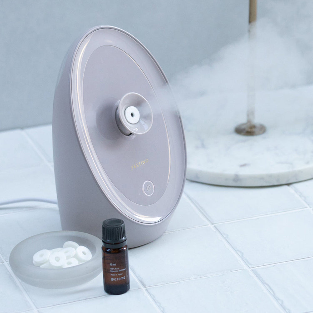 【ギフトカード】FESTINO(フェスティノ) フェイシャル アロマ ナノスチーマー ホワイト