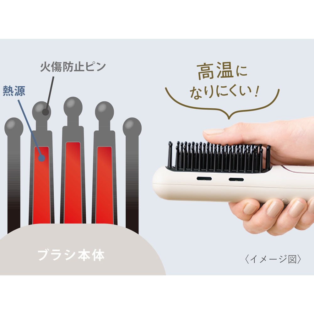 【ギフトカード】FESTINO（フェスティノ）充電式スタイリング ヒーターブラシ サンドベージュ