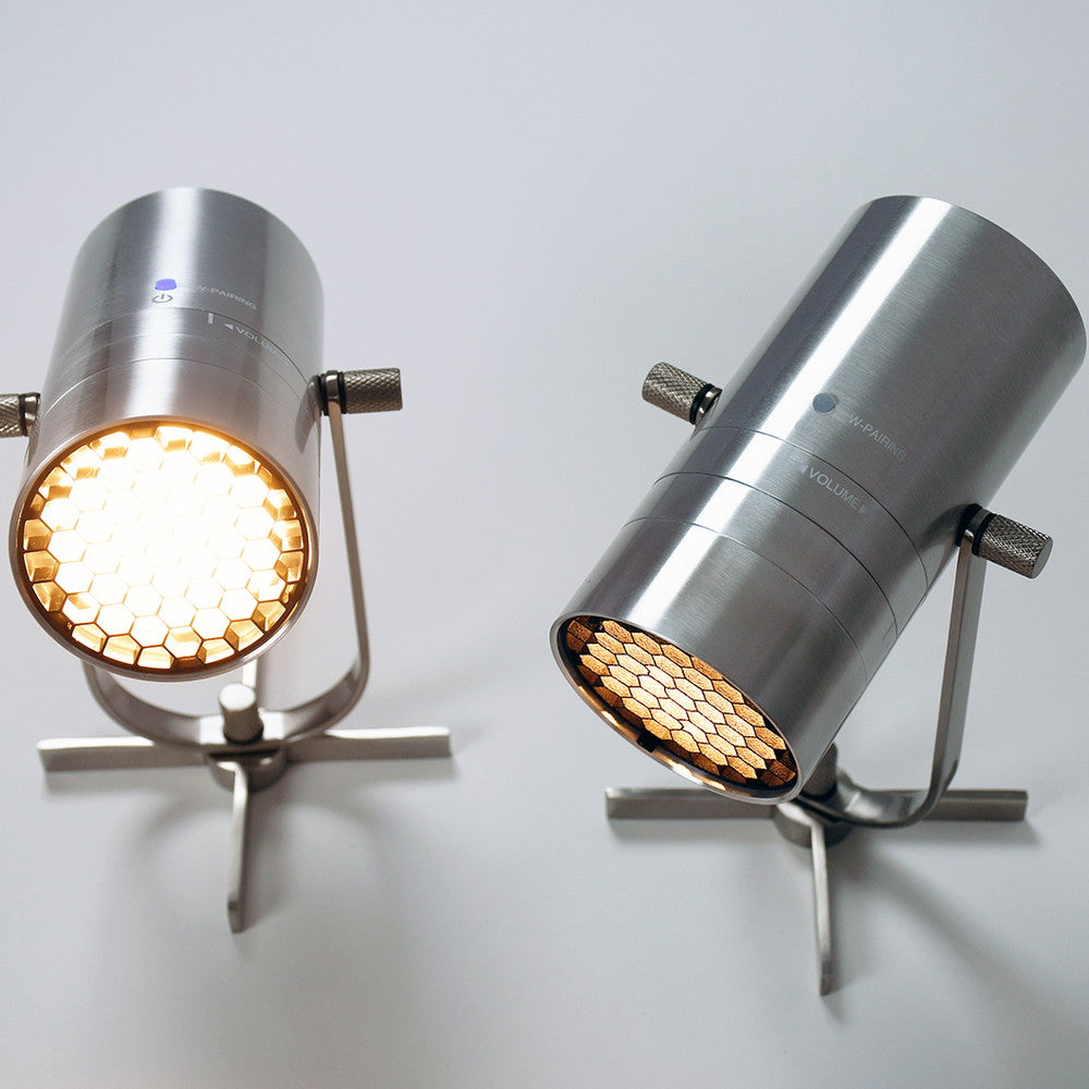 【ギフトカード】「MoriMori」　スポットライトスピーカーシルバーペア