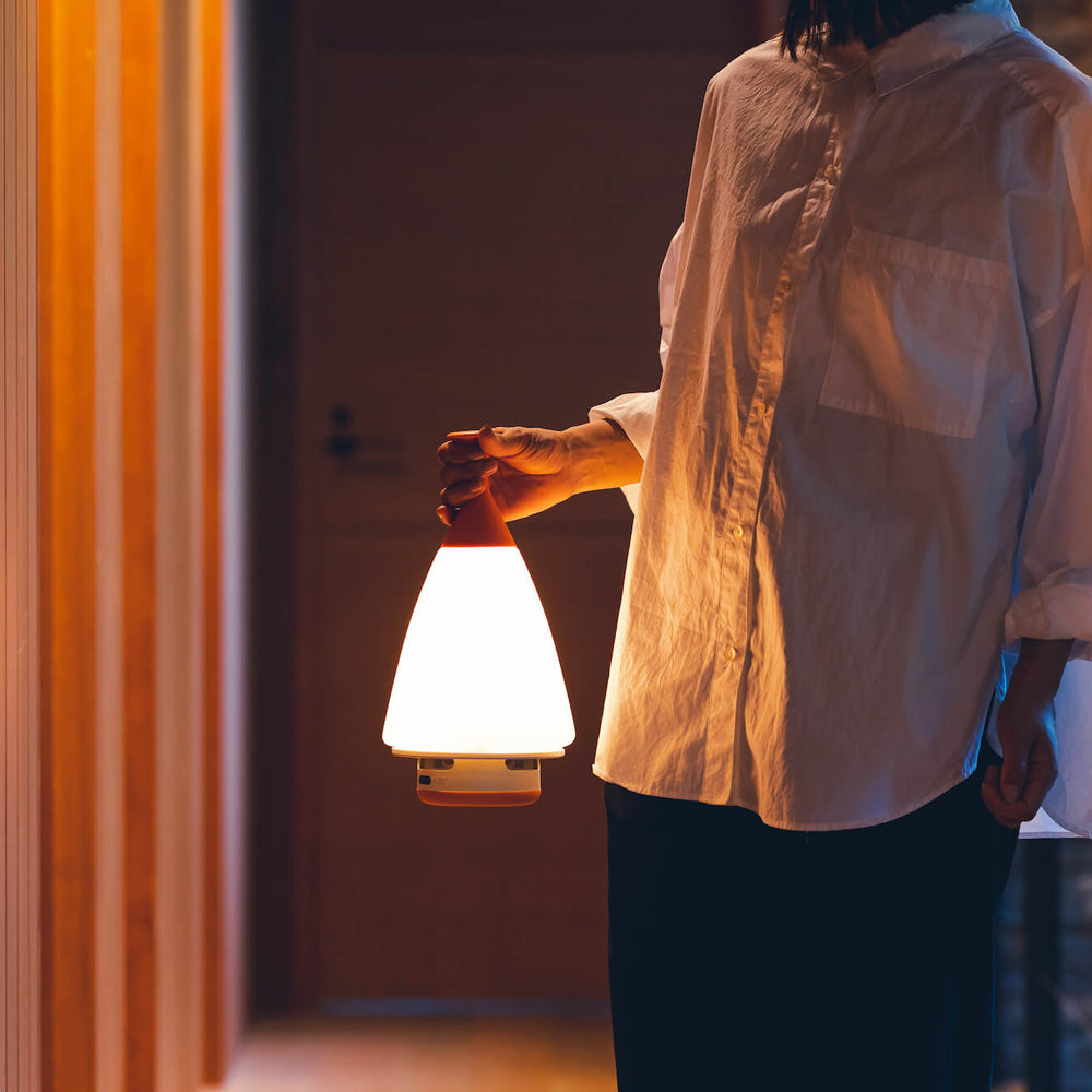 【ギフトカード】「MoriMori」　ROOMS ラバーハンドル（LEDランタンスピーカー）