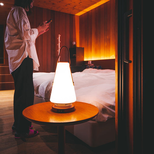 【ギフトカード】「MoriMori」ROOMS レザーハンドル（LEDランタンスピーカー）