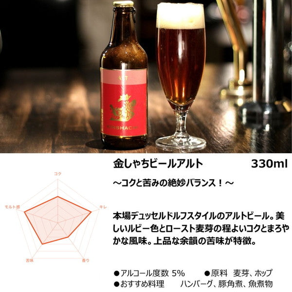 尾張名古屋のクラフトビール 金しゃちビール330ml 飲み比べ(5本)