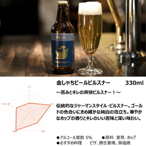 尾張名古屋のクラフトビール 金しゃちビール330ml 飲み比べ(5本)