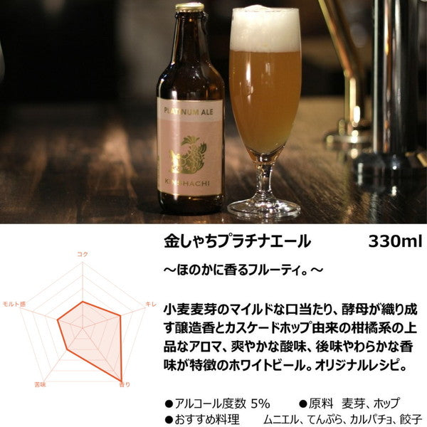 尾張名古屋のクラフトビール 金しゃちビール330ml 飲み比べ(5本)