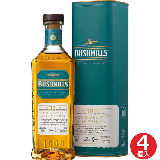 アイリッシュウイスキー BUSHMILLS(ブッシュミルズ)10年 700ml 4本