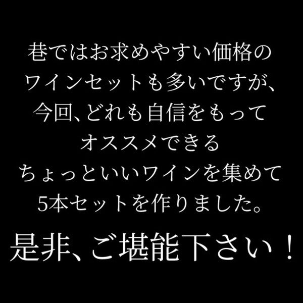 自信を持ってオススメするワイン上級者も満足！白5本セット 【クール便】