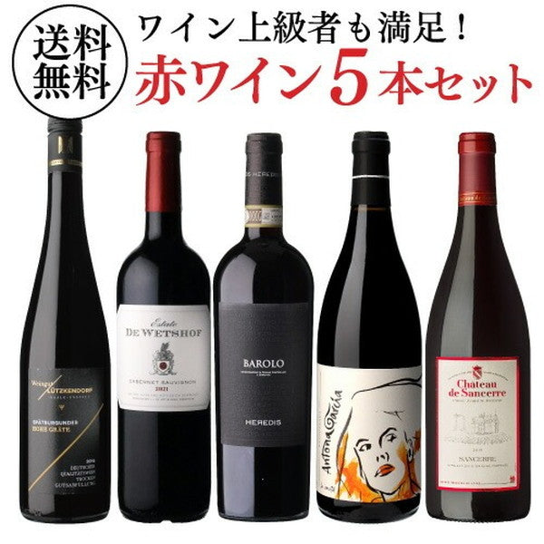 自信を持っておすすめする ワイン上級者も満足！赤ワイン5本セット【クール便】