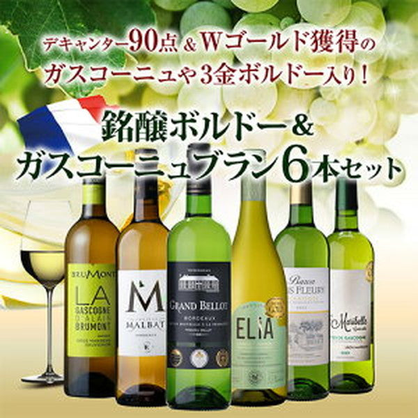 ボルドー＆ガスコーニュ　ブラン6本【常温便】