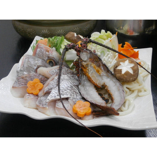【母の日ギフト】徳島　「吟月」　天然伊勢海老と鯛の祝い鍋セット（生伊勢海老1尾120g等）