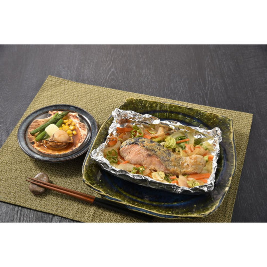 【母の日ギフト】北海道　鮭のちゃんちゃん焼きと帆立バター焼き8セット【秋鮭味噌漬切身8枚(味噌たれ付)・帆立バター焼きセット（帆立片貝8枚・アスパラ・コーンバター)】