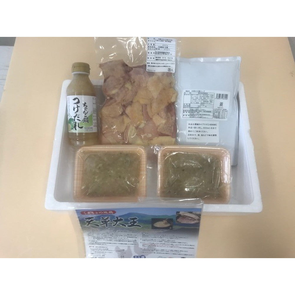 熊本の地鶏 「天草大王」水炊きセット（ポン酢入り）【天草大王鶏肉・特製つみれ・水炊きスープ・ちゃんこのつけたれ】