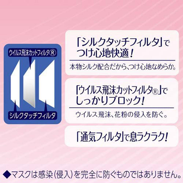 超快適 マスクプリーツタイプ ピンク 小さめ30枚入(4個)