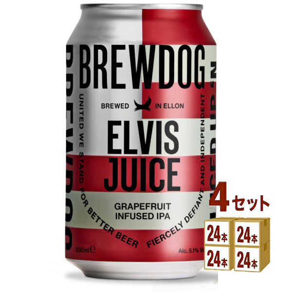 ブリュードッグエルビスジュースIPA 缶330ml【96本(4ケース)】