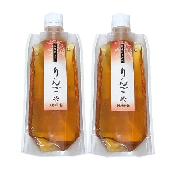 国産蜂蜜専門店「雅蜂園」国産りんご蜂蜜スパウト200g (2袋セット)